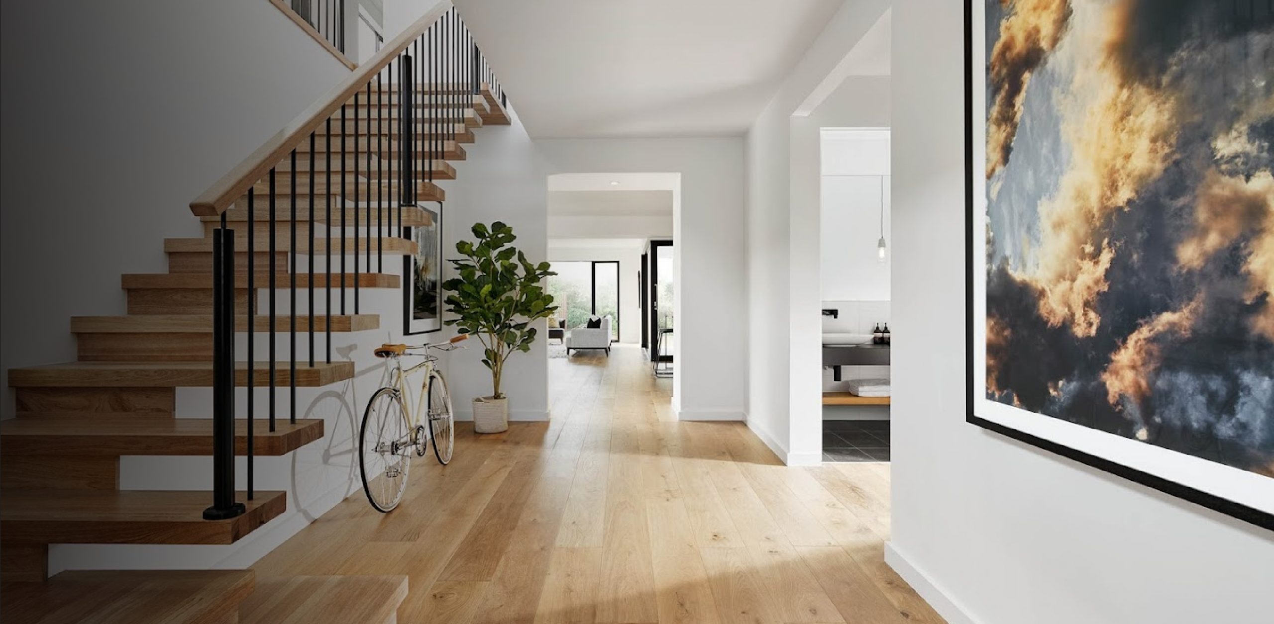 Entryway into modern home