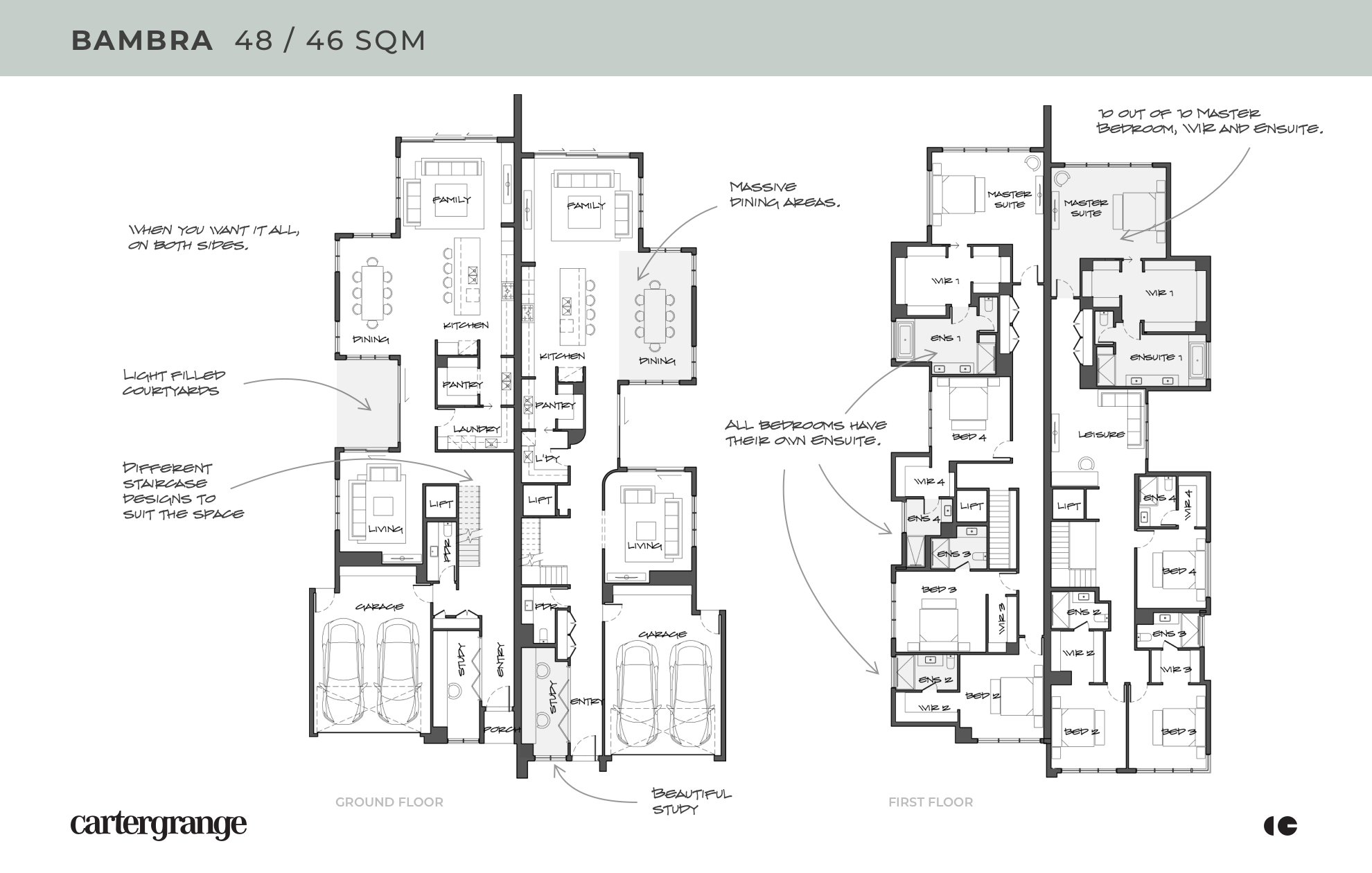 Bambra dual occupancy floor plan