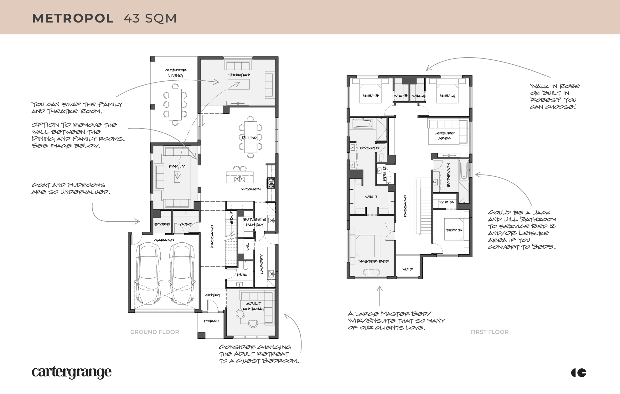 Metropol double storey floor plan